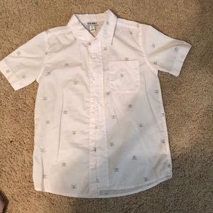 Old Navy White Pirate button down shirt size Small